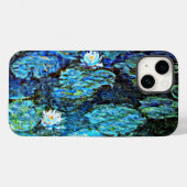 Blauwe waterlilies, fijn kunstschilderij, Case-Mate iPhone case (Achterkant (horizontaal))
