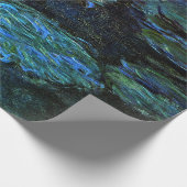 Blauwe waterlilies, mooie kunst, cadeaupapier (Hoek)