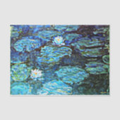 Blauwe waterlilies, mooie kunst, tissuepapier (Voorkant)