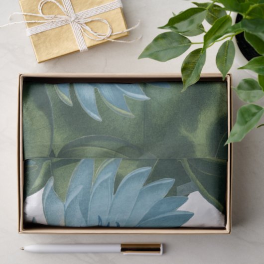 Blauwe waterloperventilator tissuepapier (Geschenk)