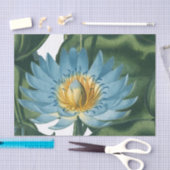 Blauwe waterloperventilator   tissuepapier (Craft)