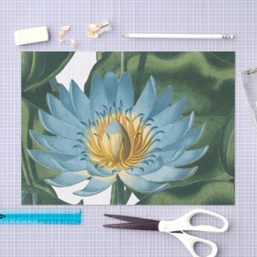 Blauwe waterloperventilator   tissuepapier (Craft)