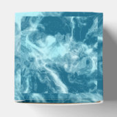 Blauwe watermarmer bedankdoosjes (Bovenkant)