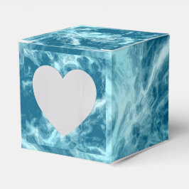 Blauwe watermarmer bedankdoosjes