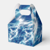 Blauwe watermarmer bedankdoosjes (Achterkant)