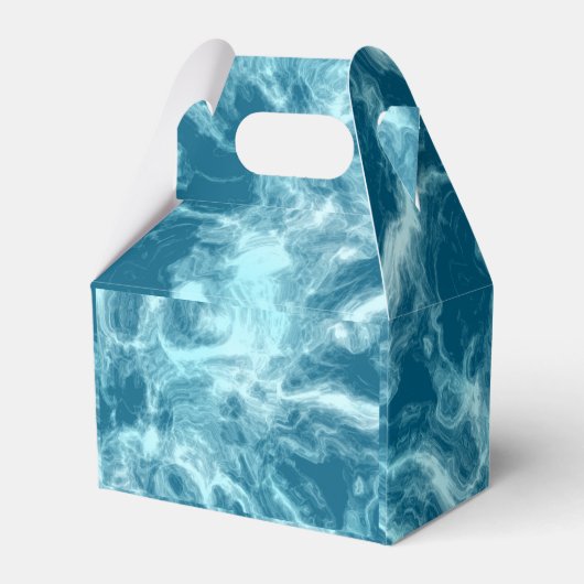 Blauwe watermarmer bedankdoosjes (Achterkant)