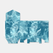 Blauwe watermarmer bedankdoosjes (Uitgevouwen)