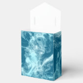 Blauwe watermarmer bedankdoosjes (Geopend)