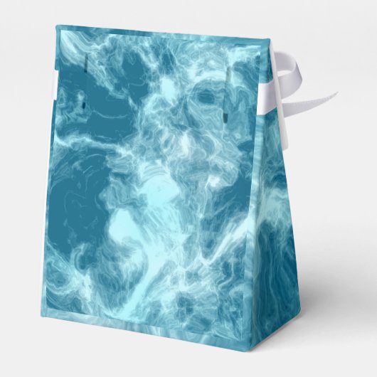 Blauwe watermarmer bedankdoosjes (Achterkant)