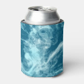 Blauwe watermarmer blikjeskoeler (Blikje Voorkant)