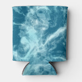 Blauwe watermarmer blikjeskoeler (Voorkant)