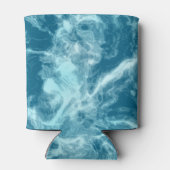 Blauwe watermarmer blikjeskoeler (Achterkant)