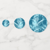 Blauwe watermarmer confetti (Voorkanten)