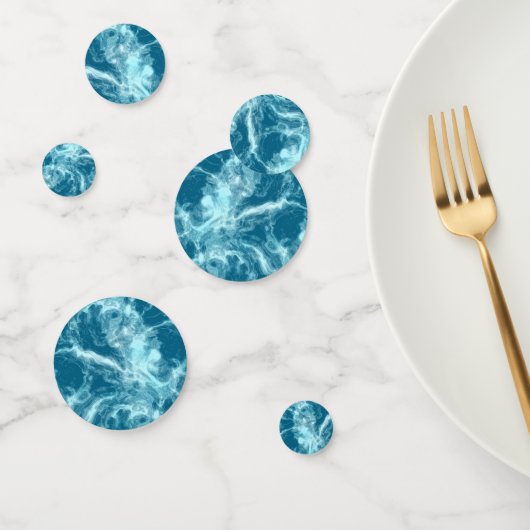 Blauwe watermarmer confetti (Groep)