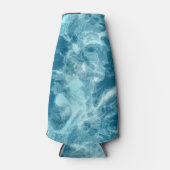 Blauwe watermarmer flesjeskoeler (Voorkant)