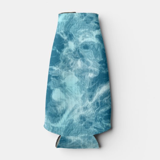 Blauwe watermarmer flesjeskoeler (Voorkant)