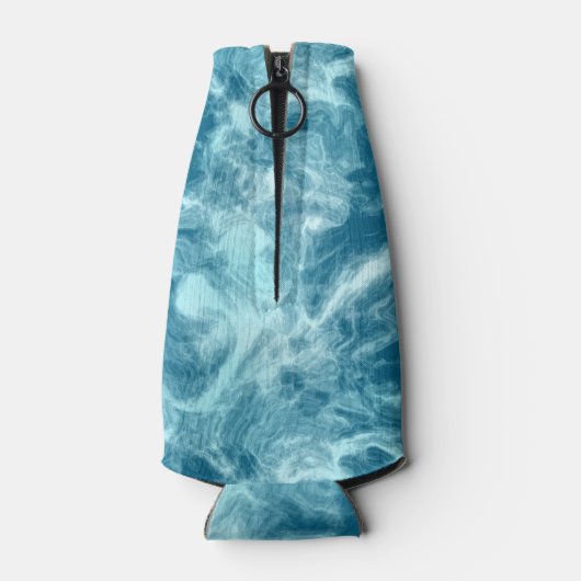 Blauwe watermarmer flesjeskoeler (Achterkant)