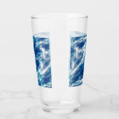 Blauwe watermarmer glas (Rechts)