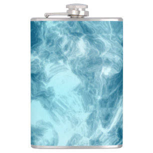 Blauwe watermarmer heupfles