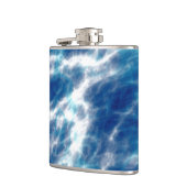 Blauwe watermarmer heupfles (Links)