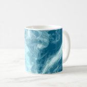 Blauwe watermarmer koffiemok (Voorkant rechts)