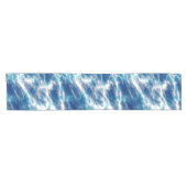 Blauwe watermarmer korte tafelloper (Horizontaal)