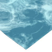 Blauwe watermarmer medium tafelloper (Hoek)