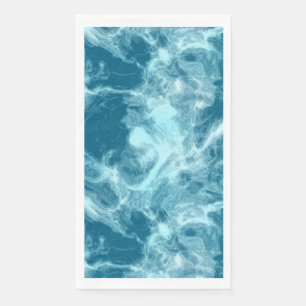 Blauwe watermarmer servet