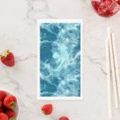 Blauwe watermarmer servet (Insitu)