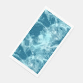 Blauwe watermarmer servet (Hoek)