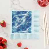 Blauwe watermarmer servet (Insitu)