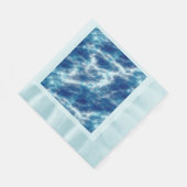 Blauwe watermarmer servet (Hoek)