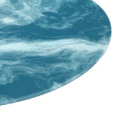 Blauwe watermarmer snijplank (Hoek)