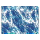 Blauwe watermarmer tafelkleed (Voorkant (Horizontaal))