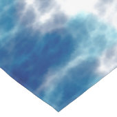 Blauwe watermarmer tafelkleed (Gekanteld)