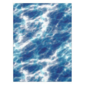 Blauwe watermarmer tafelkleed (Voorkant)