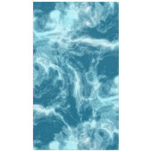 Blauwe watermarmer tafelkleed (Voorkant)