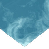 Blauwe watermarmer tafelkleed (Gekanteld)