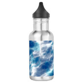 Blauwe watermarmer waterfles (Links)