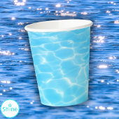 Blauwe waterpoel Zomer Partij Zomer Papieren Bekers