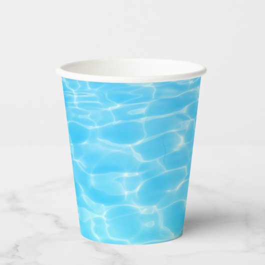 Blauwe waterpoel Zomer Partij Zomer Papieren Bekers (Voorkant)