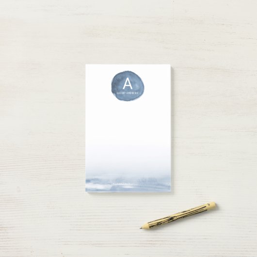 Blauwe waterput | Gepersonaliseerd Post-it® Notes (Op bureau)