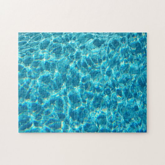 Blauwe waterpuzzel legpuzzel (Horizontaal)