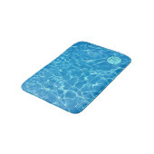 Blauwe waterreflecties passen ballastmat aan badmat (Gekanteld)