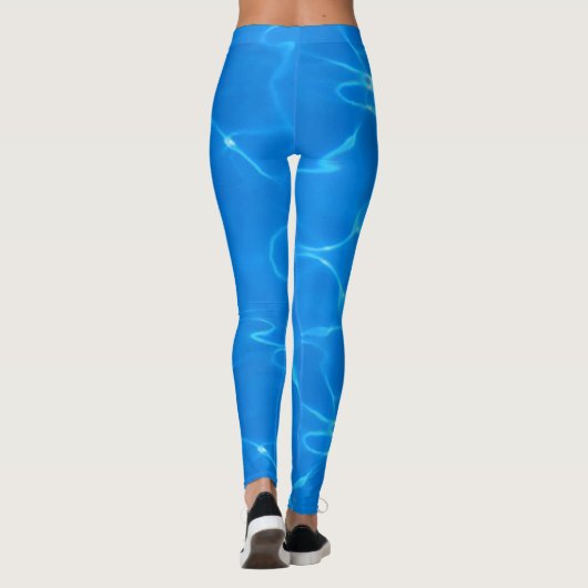 Blauwe waterrimpels leggings (Achterkant)