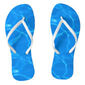 Blauwe waterrimpels teenslippers (Voetbed)