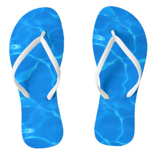 Blauwe waterrimpels teenslippers