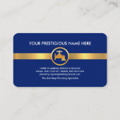 Blauwe Waters Gouden Loodgieterij Hoeken Visitekaartje (Achterkant)