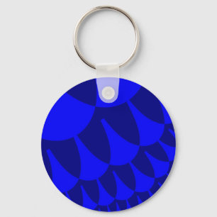 Blauwe waterschalen sleutelhanger