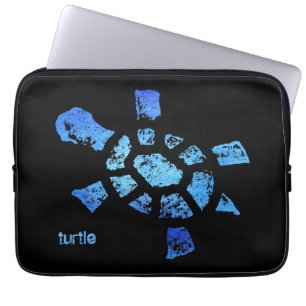 Blauwe waterschildpad 13 inch laptop sleeve